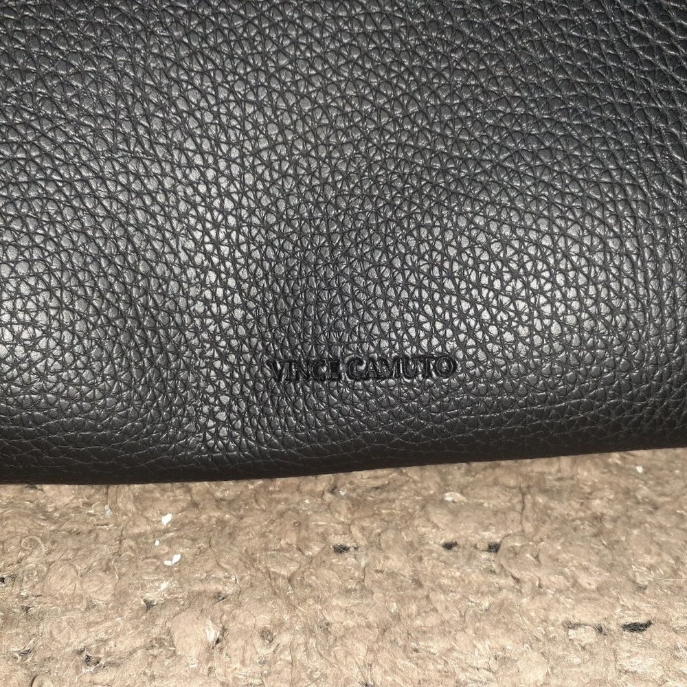 VINCE CAMUTO-Faux/Vegan Leather Colorblock Tote-Black/Gray-Near Mint - Picture 4 of 5